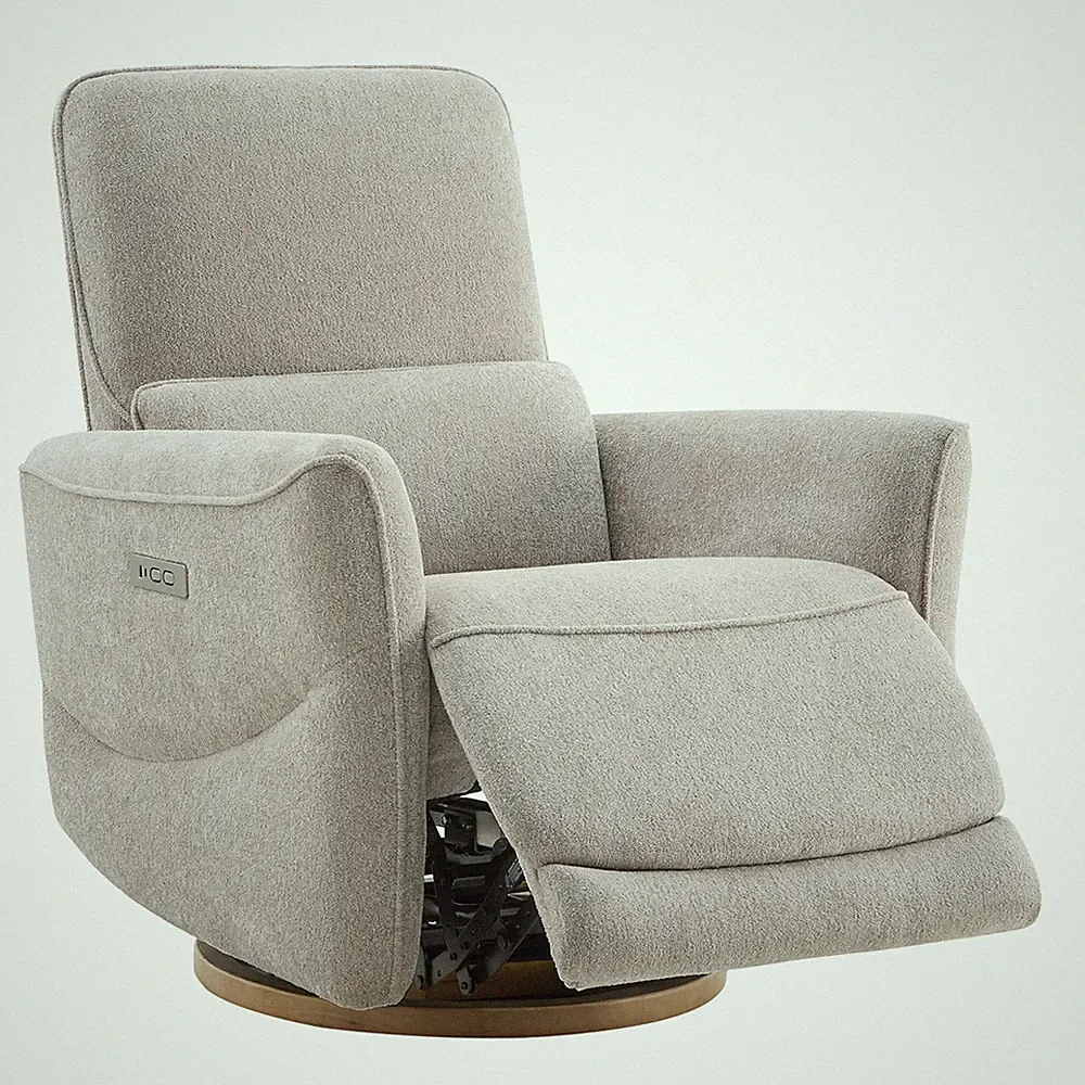 CHITA Power Nursery Rocking Chair, Swivel Glider Recliner Chair with Solid Wood