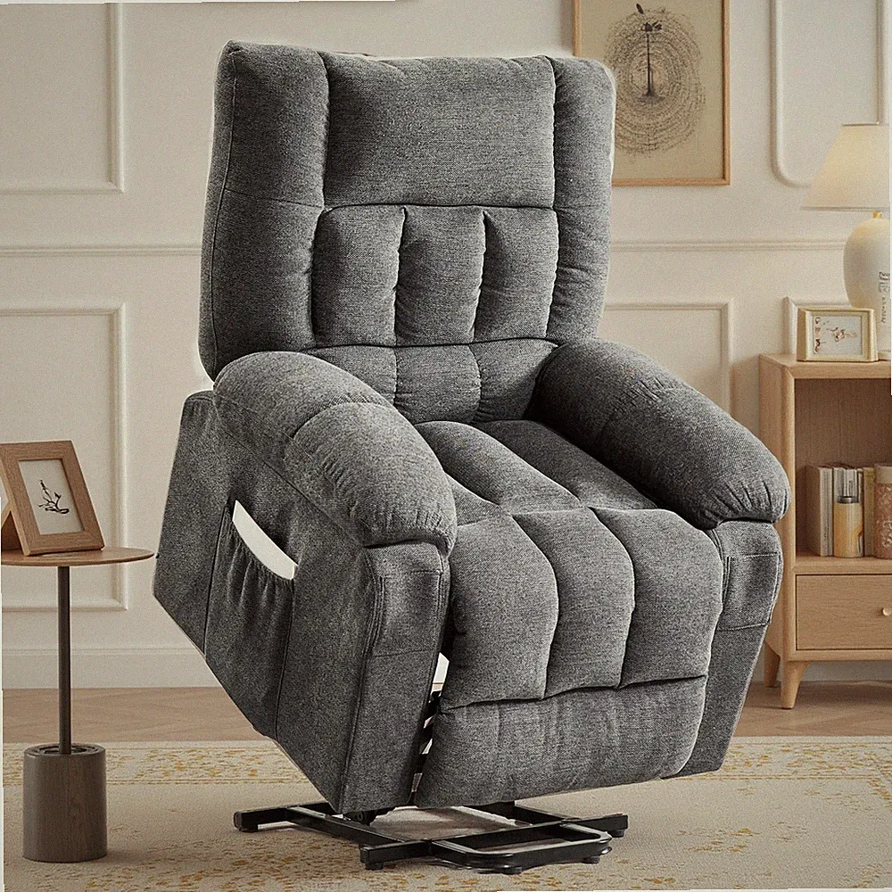 Elderly Motor Power Lift Recliner Sofa w/Massage&Heat Electric Lazy Lounge Chair