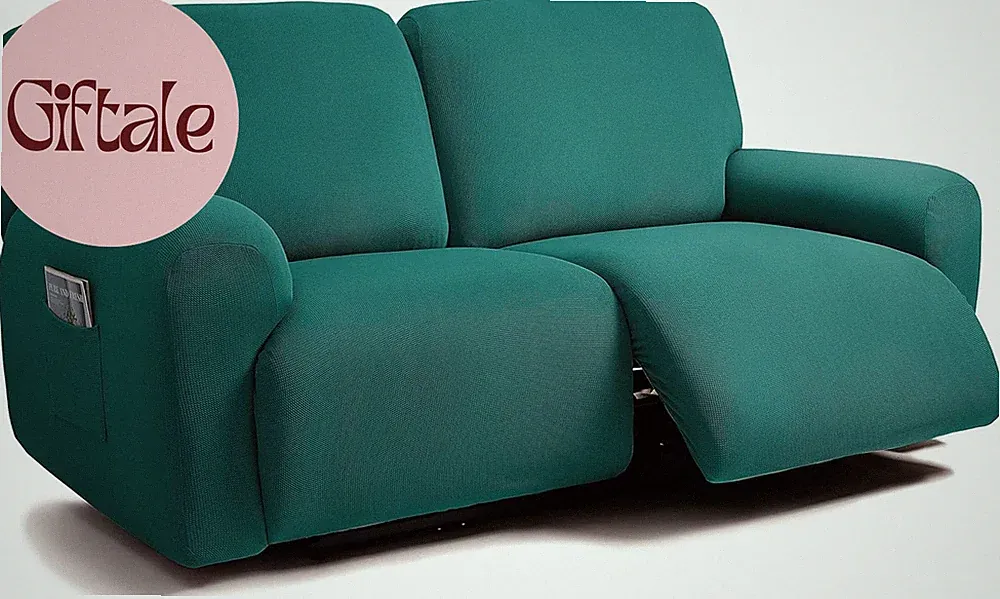 Jacquard Design Extra Wide 75" - 100", Reclining 2 Seater Sofa, Extra Wide 6-Pie