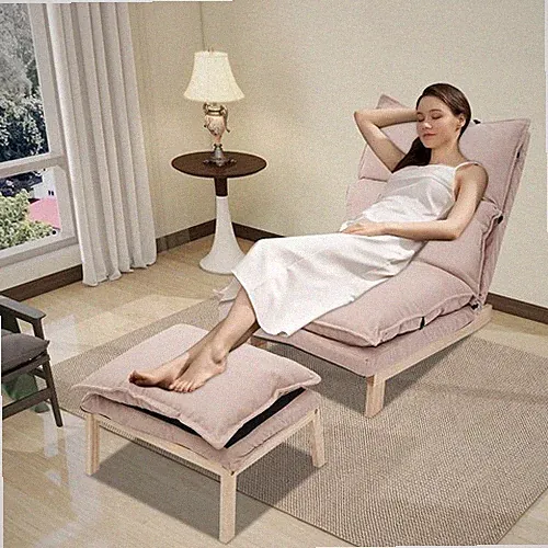 Lounge Chair, Single Lazy Sofa Leisure Balcony Adjustable Recliner USA