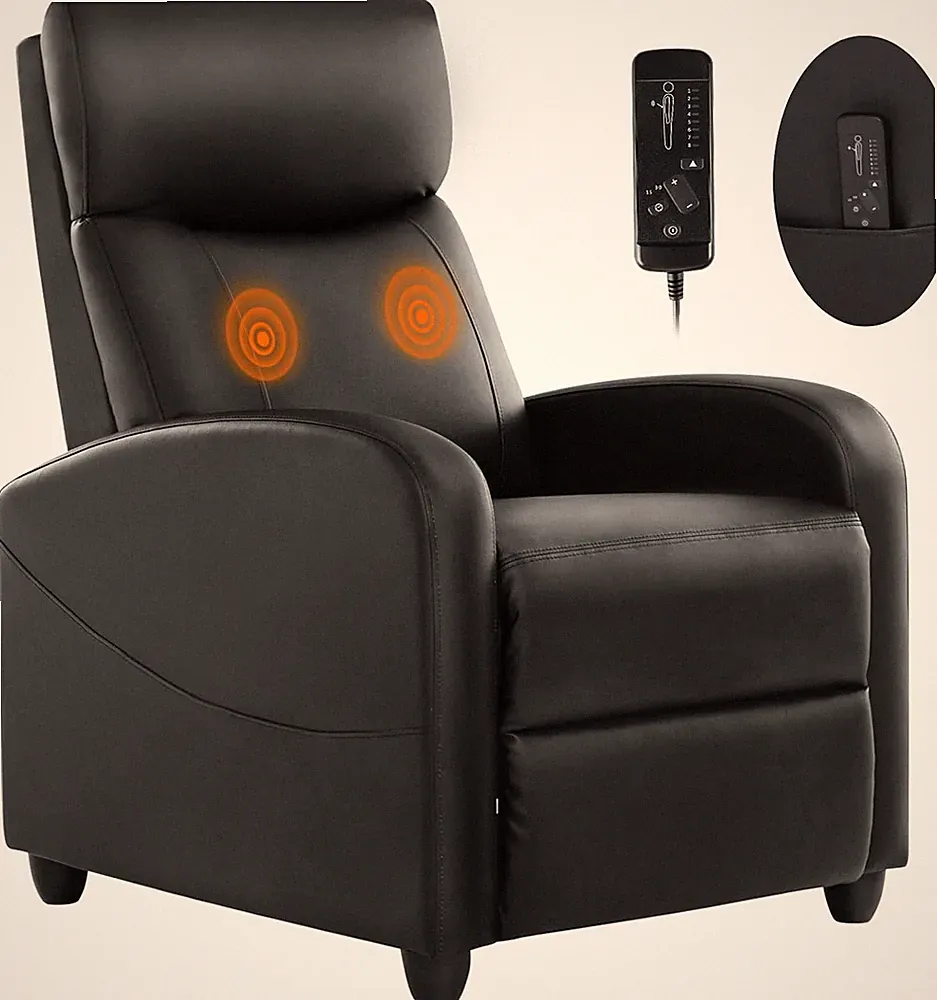 Massage Recliner Chair for Adults, Adjustable Home Theater Seating with Lumbar S