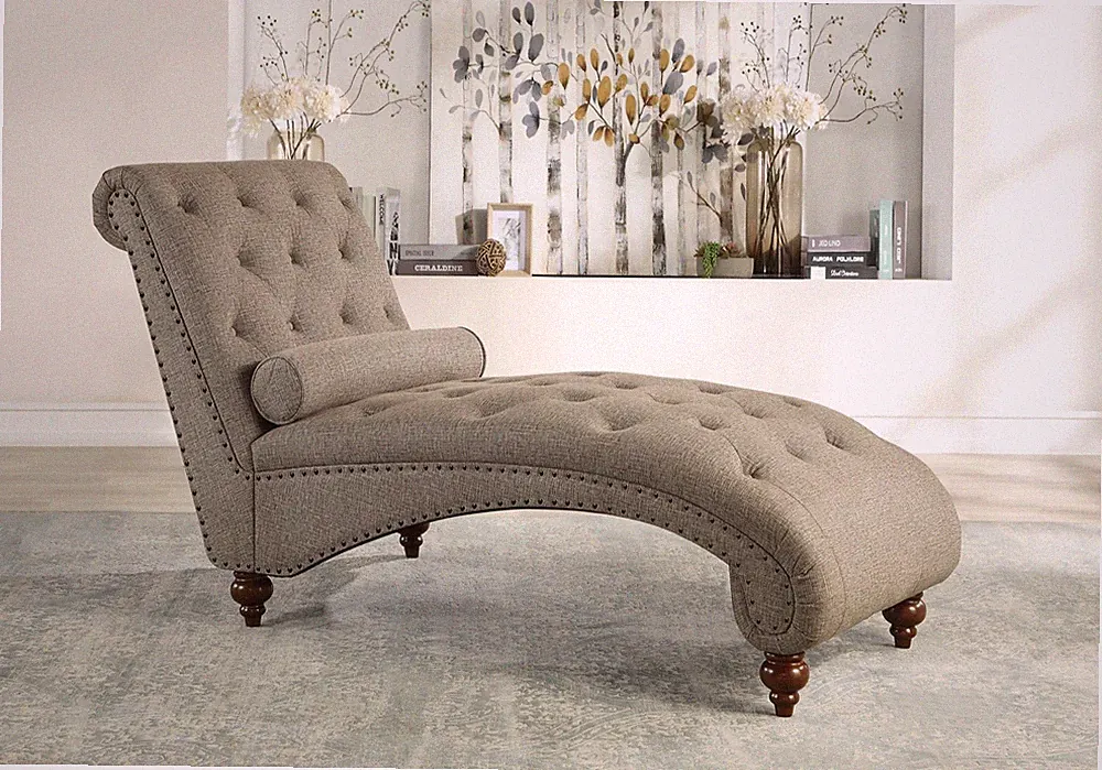 MULTI TEXTURED BROWN STATIONARY RECLINER RECLINING CHAISE FURNITURE CHAIR