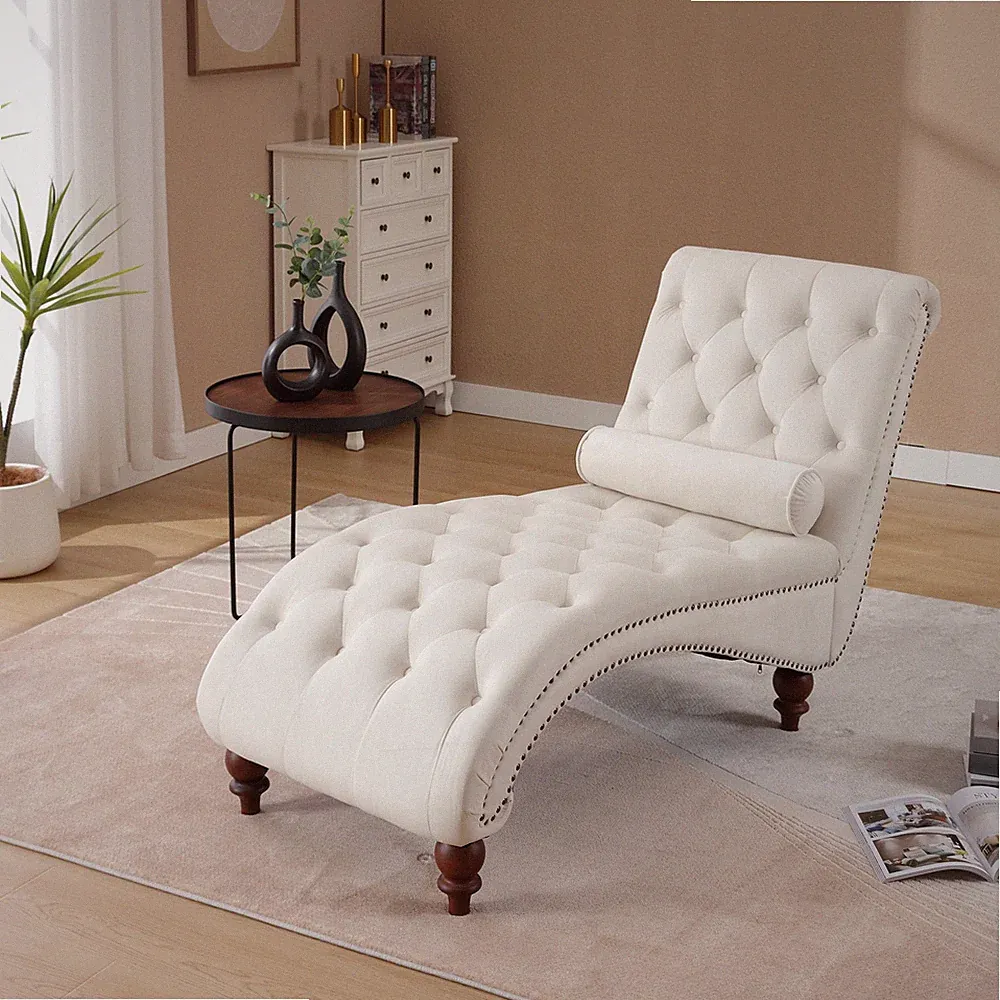 Velvet Recliner Armchair w/ Button Tufting - Vintage Lounge Living Room