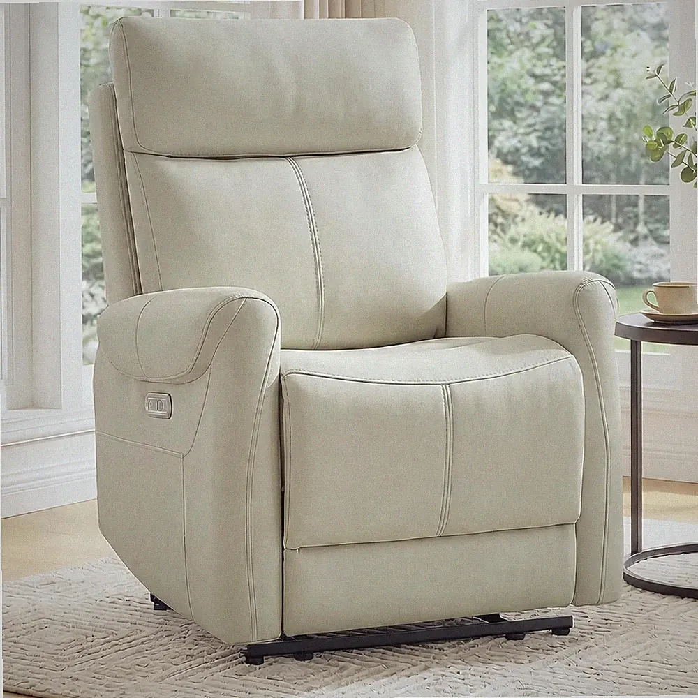 Wall Hugger Recliner Chair for Adults, Faux Leather RV Recliner with USB Chargin